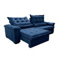 Ver imagem 7 de Sofá Retrátil e Reclinável 2,75m Cama inBox Big Fresh com SoftGel D40 Velupluma Azul