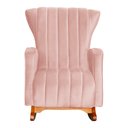 Ver imagem 3 de Poltrona Estofada de Balanço Melinda Veludo Rosa - Lm Decor