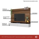 Ver imagem 2 de Painel para TV Até 65 Polegadas 180cm Mdf Nogal com Branco Veneza - On Móveis