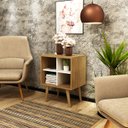 Ver imagem 1 de Mesa de Apoio 45cm 4 Nichos E1720 Tecno Mobili - Natural/off White