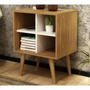 Ver imagem 2 de Mesa de Apoio 45cm 4 Nichos E1720 Tecno Mobili - Natural/off White