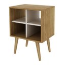 Ver imagem 3 de Mesa de Apoio 45cm 4 Nichos E1720 Tecno Mobili - Natural/off White