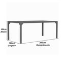 Ver imagem 4 de Mesa Retangular Haiti Tampo Ripado em Alumínio para Cozinha, Edícula, Área Trama Original