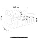 Ver imagem 4 de Sofá 2 Lugares 168cm Sala de Estar Munik Veludo Bege/Camel Z08 - Mpozenato
