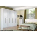 Ver imagem 4 de Guarda Roupa Casal 8 Portas e 4 Gavetas C/ Pés Master Vip 8.4 Branco - Santos Andirá