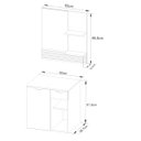 Ver imagem 4 de Kit Gabinete de Banheiro com Espelho Amêndoa Branco