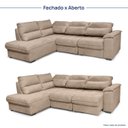 Ver imagem 4 de Sofá de Canto Retrátil Chaise Lado Esquerdo 4 Lugares Nest CabeCasa MadeiraOriginals Bege