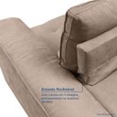 Ver imagem 7 de Sofá de Canto Retrátil Chaise Lado Esquerdo 4 Lugares Nest CabeCasa MadeiraOriginals Bege