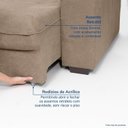 Ver mais imagens de Sofá de Canto Retrátil Chaise Lado Esquerdo 4 Lugares Nest CabeCasa MadeiraOriginals Bege