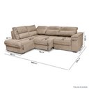 Ver imagem 3 de Sofá de Canto Retrátil Chaise Lado Esquerdo 4 Lugares Nest CabeCasa MadeiraOriginals Bege