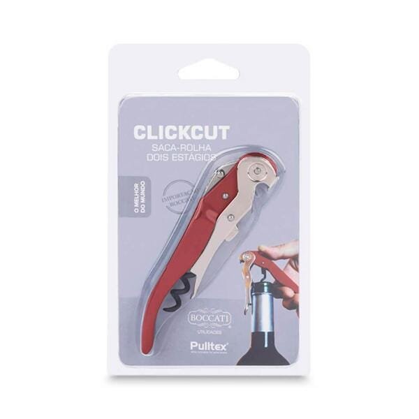 Saca-Rolha Pulltex Clickcut Vermelho - 3