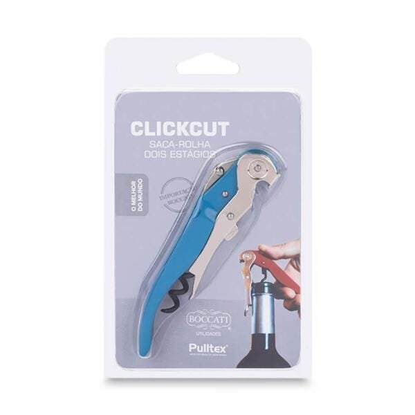 Saca-Rolha Pulltex Clickcut Azul Claro - 3