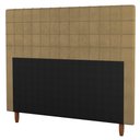 Ver imagem 1 de Cabeceira Cama Box Casal King Size Parisis 195cm Suede Bege - Abmaza