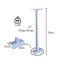 Ver imagem 2 de Coluna Pé para Caixa Correio Americana Chapa Aço Branca 78cm