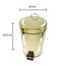 Lixeira Dourada Em Aço Inox Para Escritório Com Pedal 3L - 4