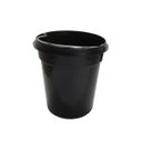 Ver imagem 2 de Lixeira Dourada Com Tampa Preta Em Aço Inox Com Pedal 5L