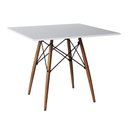 Ver imagem 5 de Conjunto de Mesa Eiffel Quadrado Tampo de Madeira 90cm Branco com 4 Cadeiras Katrina Preto