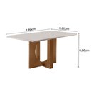 Ver imagem 4 de Conjunto Mesa de Jantar com Vidro e 6 Cadeiras 160cm Multimóveis Crljm-CON026 Madeirado/Off White