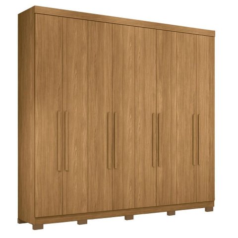Guarda Roupa Casal Master New 8 Portas e 4 Gavetas com Pés Cinamomo - Santos Andirá