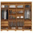 Ver imagem 2 de Guarda Roupa Casal Master New 8 Portas e 4 Gavetas com Pés Cinamomo - Santos Andirá
