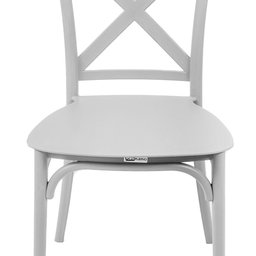 Cadeira De Plástico Polipropileno Cross Nude/Natural Com Pés Alumínio - 4 Cadeira De Plástico Polipropileno Cross Nude/Natural Com Pés Alumínio - 4