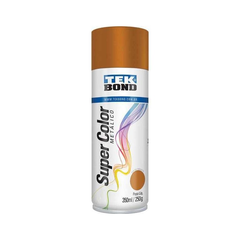 Tinta Spray Metálico Cobre 350ml 250g - Tekbond