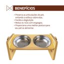Ver imagem 6 de Comedouro Pet Elevado Duplo Cachorro E Gato Regulagem Manual