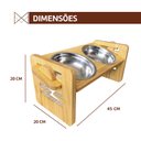 Ver imagem 3 de Comedouro Pet Elevado Duplo Cachorro E Gato Regulagem Manual