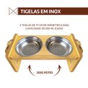 Ver imagem 4 de Comedouro Pet Elevado Duplo Cachorro E Gato Regulagem Manual