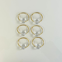 Ver imagem 1 de Kit 6 Pçs Anel para Guardanapo 6 Lugares Cristalino 4x3cm Argola: Dourado