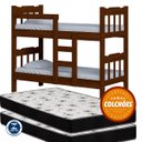 Ver imagem 1 de Beliche Perola + 02 Colchões D20 88x188x12 Cor Castanho
