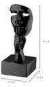 Ver imagem 5 de Escultura Rosto Humano Arte Moderna Silêncio Máscara 55cm:preto Fosco