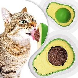 Kit 3 Abacates Brinquedo Gatos com Catnip Erva Gato Natural - 2