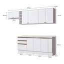 Ver imagem 3 de Armário de Cozinha Completa Garrafeiro 100% Mdf 280cm Branco Celeste Kappesberg