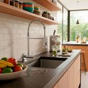 Ver imagem 6 de Kit Cuba Gourmet 60x40 Inox 304 Prata Escovada Torneira Parede Monocomando Cozinha
