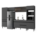 Ver imagem 1 de Armário de Cozinha Modulada Completa 313cm Milano Multimóveis Mp2394 Cinza