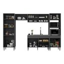 Ver imagem 3 de Armário de Cozinha Modulada Completa 313cm Milano Multimóveis Mp2394 Cinza