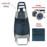 Carrinho de Compra Feira Dobrável 30kg Com Rodinhas:Azul - 2