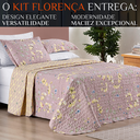 Ver imagem 2 de Conjunto Casal King Size Florença 200 Fios Bordado Super Macio Bouti:lilas