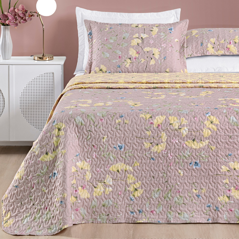 Conjunto Casal King Size Florença 200 Fios Bordado Super Macio Bouti:lilas