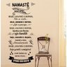 Adesivo Decorativo de Parede Frase Namastê 100x47 Cm Preto - 1