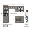 Ver imagem 4 de Cozinha Completa 4 Peças 100% MDF com Torre Quente e Cristaleira Americana Henn