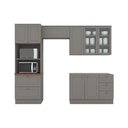 Ver imagem 2 de Cozinha Completa 4 Peças 100% MDF com Torre Quente e Cristaleira Americana Henn