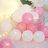 Luminaria Varal Natal Lampada Led Natalino Decoraçao 10 Bolinhas Pilha AA Enfeite Casa Quarto Loja E - 11