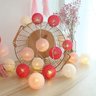 Luminaria Varal Natal Lampada Led Natalino Decoraçao 10 Bolinhas Pilha AA Enfeite Casa Quarto Loja E - 8
