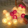 Luminaria Varal Natal Lampada Led Natalino Decoraçao 10 Bolinhas Pilha AA Enfeite Casa Quarto Loja E - 9