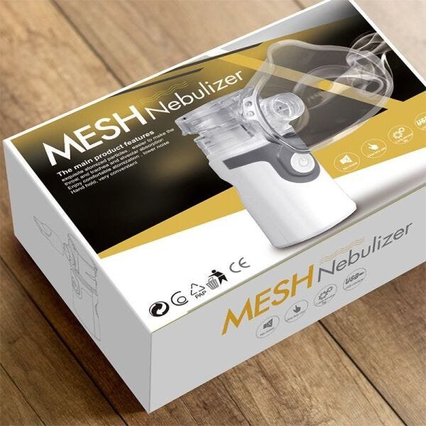 Nebulizador Mesh ultrassônico Portátil Mini USB ou Pilha - 5