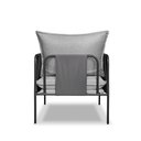 Ver imagem 4 de Poltrona Decorativa Mary Linho Cinza Base em Aço Preto - Bz Home Decor