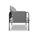 Ver imagem 2 de Poltrona Decorativa Mary Linho Cinza Base em Aço Preto - Bz Home Decor
