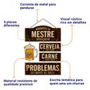 Ver imagem 3 de Placa Decorativa Mandamentos do Mestre Churrasqueiro MDF 29x49cm - Wp Connect